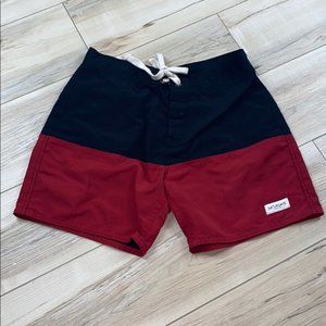 Saturdays Surf NYC Black & Red Swim Shorts